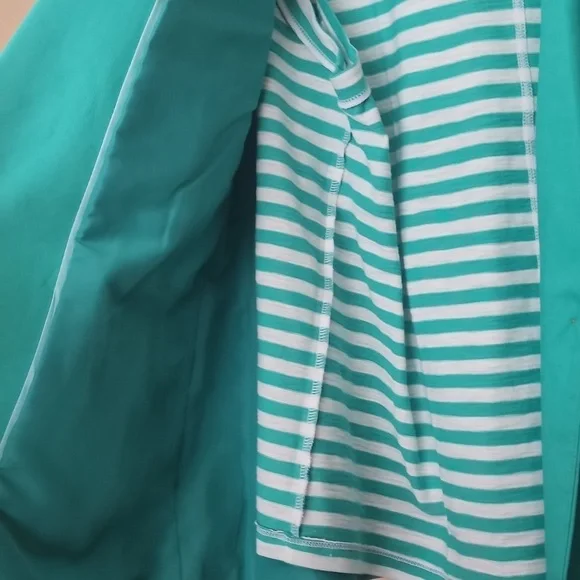 J. Crew Vibrant Green Blazer With Free Stripped Tank To Match. Linen Blazer - Picture 2 of 9